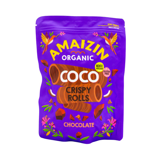 630326 Trubičky kokosové s čokoládou 140 g BIO   AMAIZIN -1