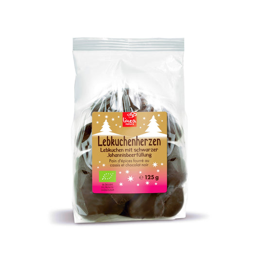 630355 Perníčky v čokoládě s náplní z černého rybízu 125 g BIO   LINEA NATURA-1