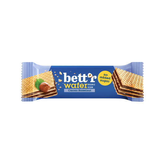 630429 Oplatka s lískovými oříšky a kakaem bez přidaného cukru 30 g BIO   BETT´R-1