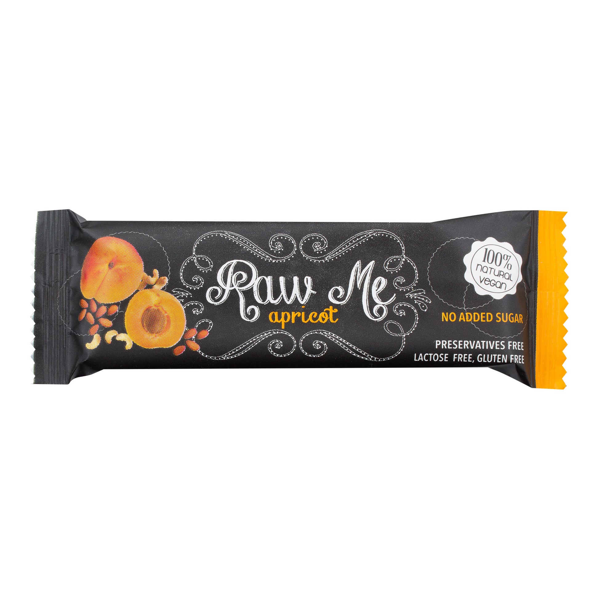 631004 Tyčinka ovocná s příchutí meruňky 45 g   RAW ME-1