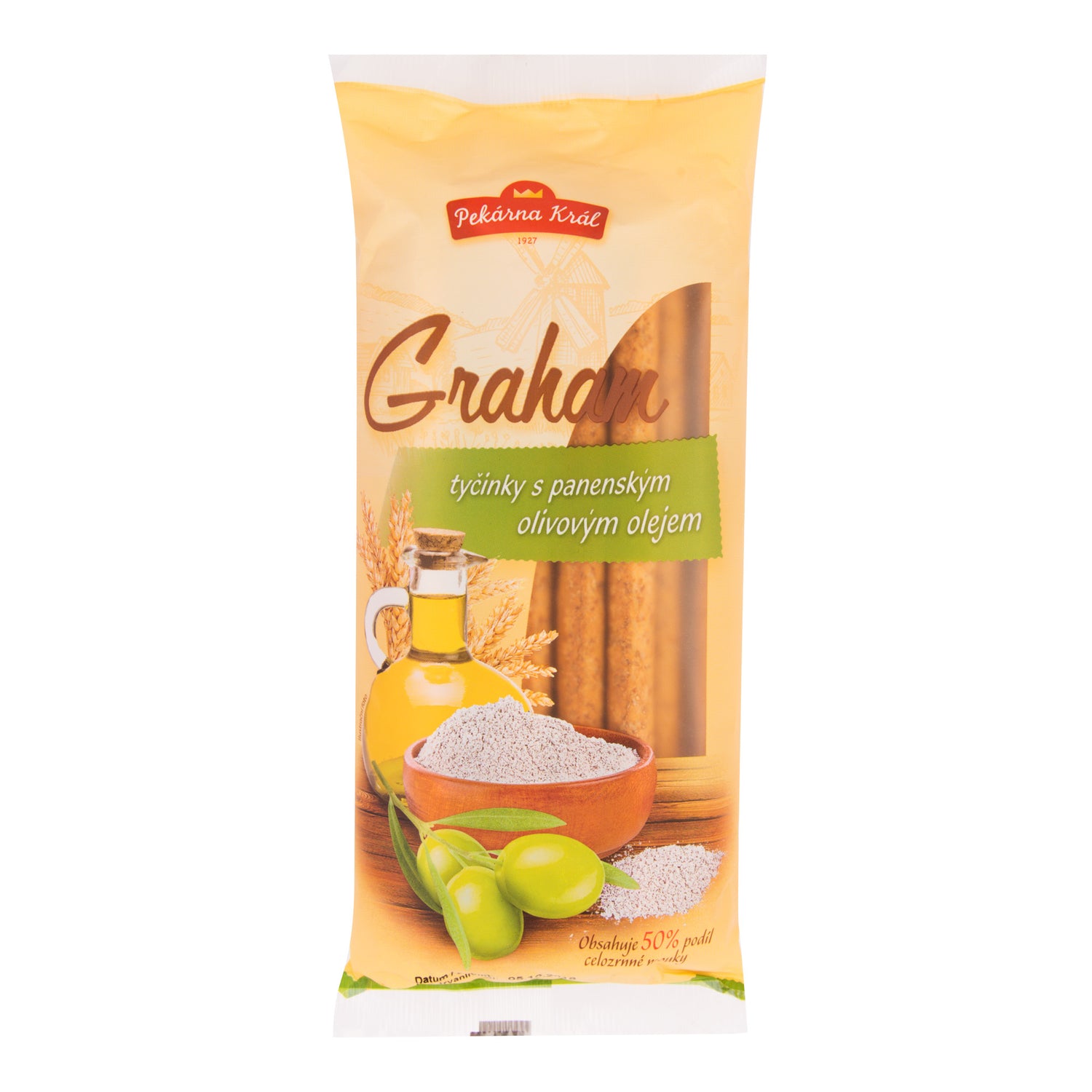 632174 Tyčinky grahamové s olivovým olejem 100 g   PEKÁRNA KRÁL-1