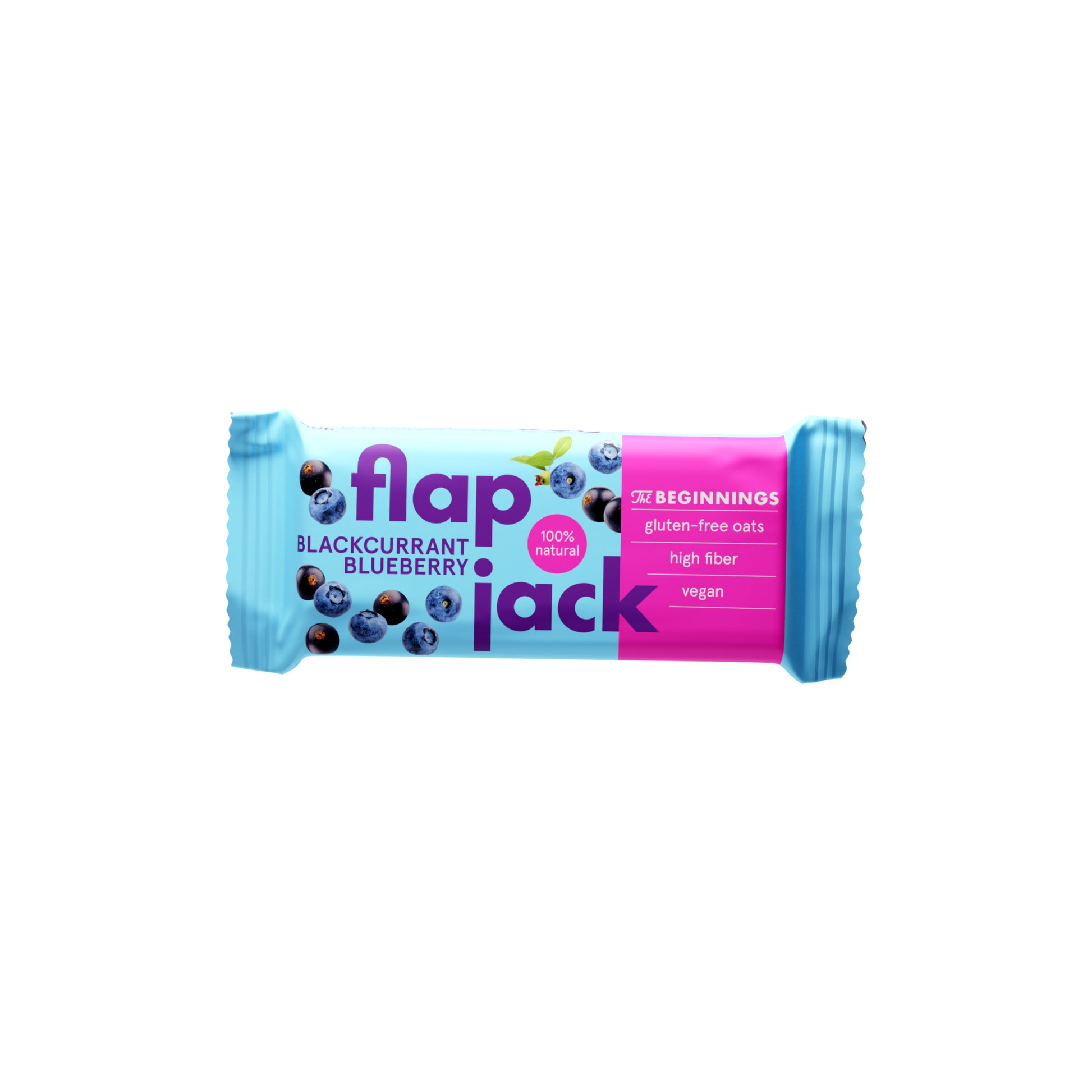 632239 Flapjack ovesný černý rybíz a borůvka bezlepkový 60 g   THE BEGINNINGS-1