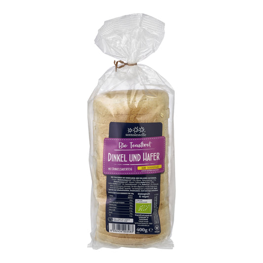 632254 Chléb toastový ze špaldy a ovesných vloček 400 g BIO   SOTTOLESTELLE