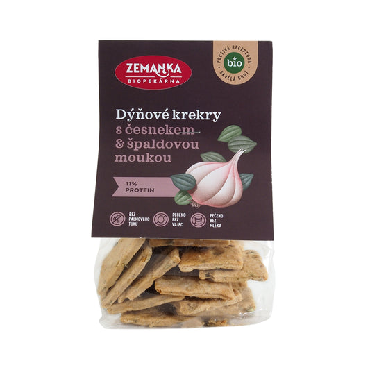 640018 Krekry s dýňovým semínkem a česnekem 100 g BIO   ZEMANKA-1