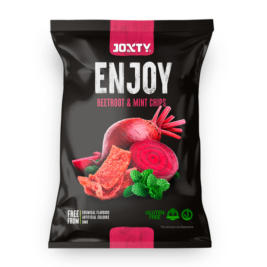 640036 Chipsy bramborové s červenou řepou a mátou 40 g   JOXTY ENJOY CHIPS-1
