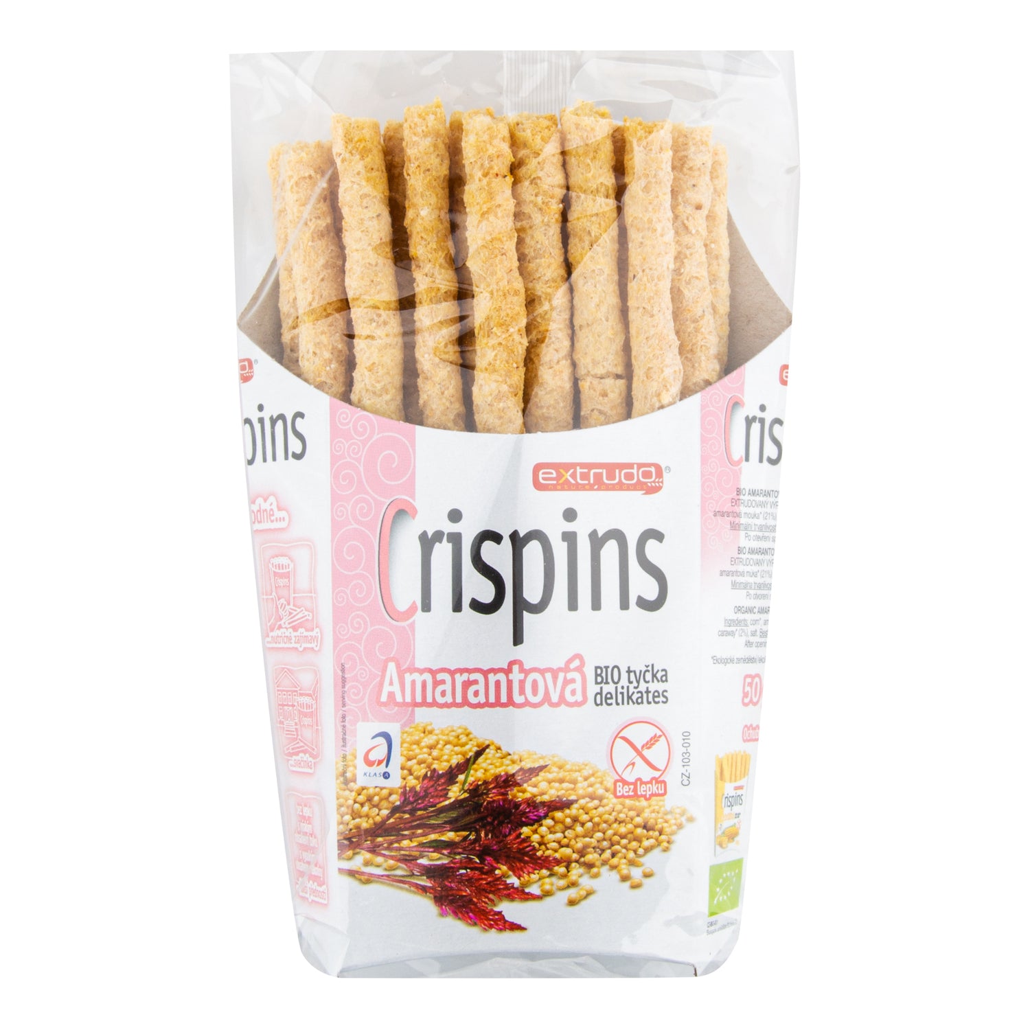641017 Tyčinka amarantová Crispins bezlepková 50 g BIO   EXTRUDO-2