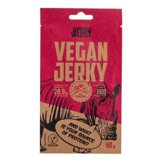 642010 Vegan Jerky s příchutí BBQ 50 g   VEGUN-1