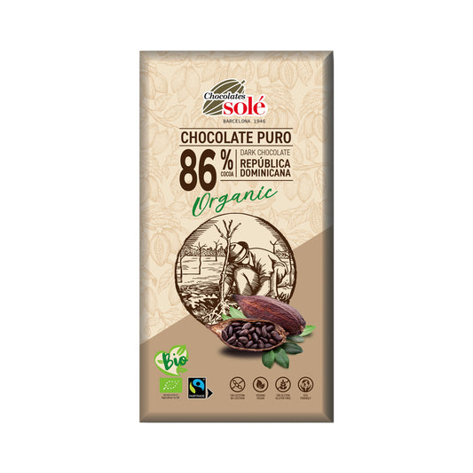 660190 Čokoláda hořká čokoláda 86 % 100 g BIO   SOLÉ-1