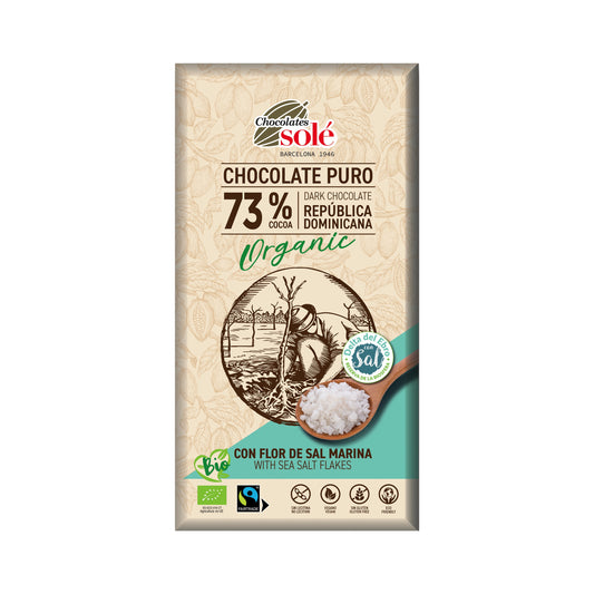 660192 Čokoláda hořká s mořskou solí 100 g BIO   SOLÉ-1