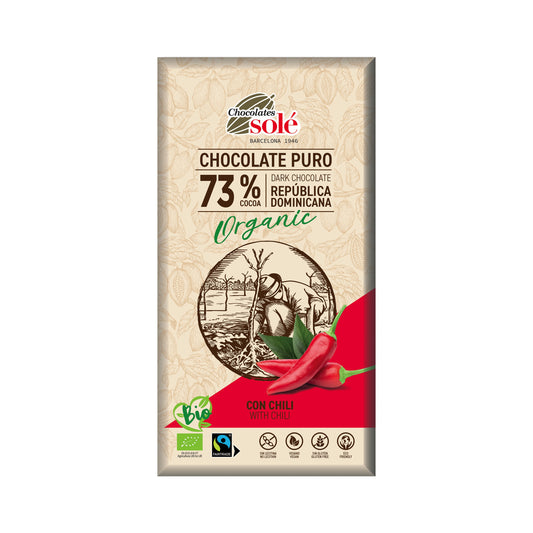 660193 Čokoláda hořká s chilli 100 g BIO   SOLÉ-1