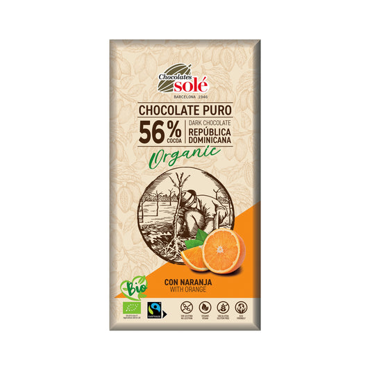 660199 Čokoláda hořká pomerančová 100 g BIO   SOLÉ-1