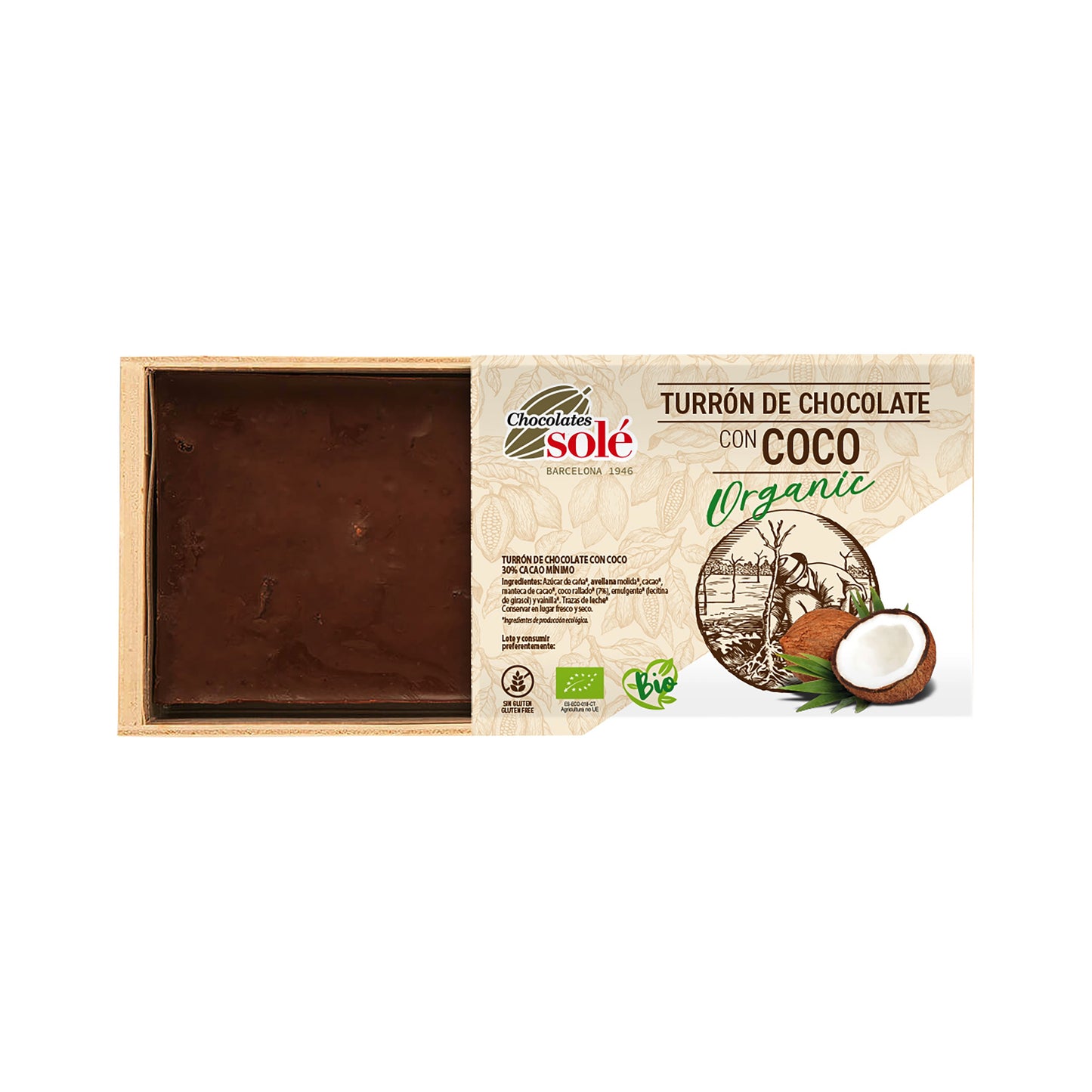660205 Nugát s kokosem vegan 200 g BIO   SOLÉ-1