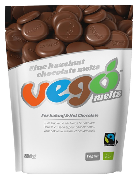 660214 Pecičky čokoládové s lískovými oříšky vegan 180 g BIO   VEGO-1