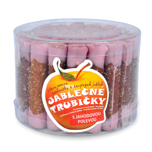 662071 Trubičky jablečné s jahodovým jogurtem dóza 540 g   BIOPRODUKT JT-1