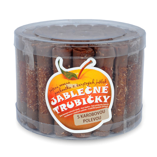 662073 Trubičky jablečné s karobem dóza 540 g   BIOPRODUKT JT-1
