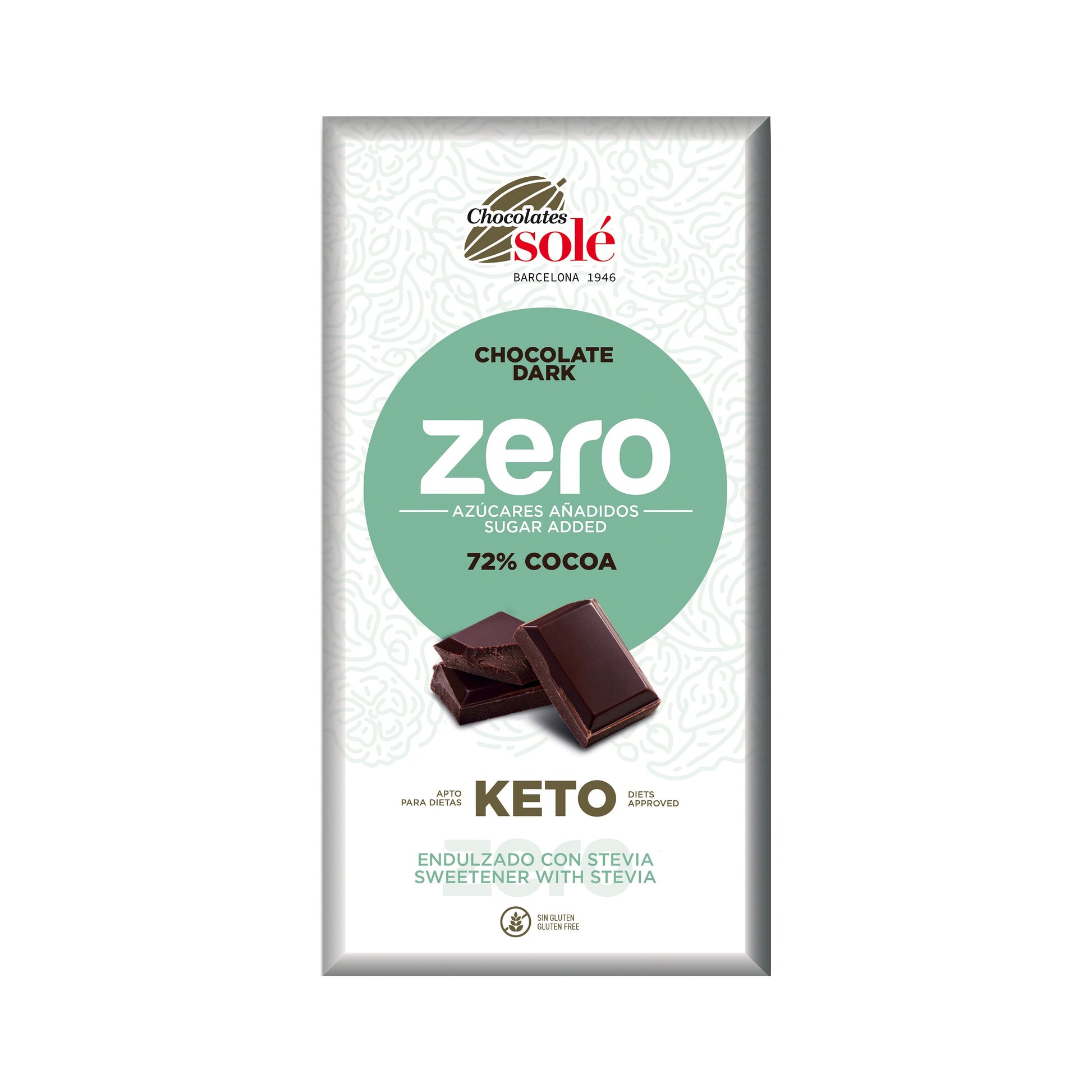 662225 Čokoláda hořká 72 % se stévií bez cukru 100 g   SOLÉ-1
