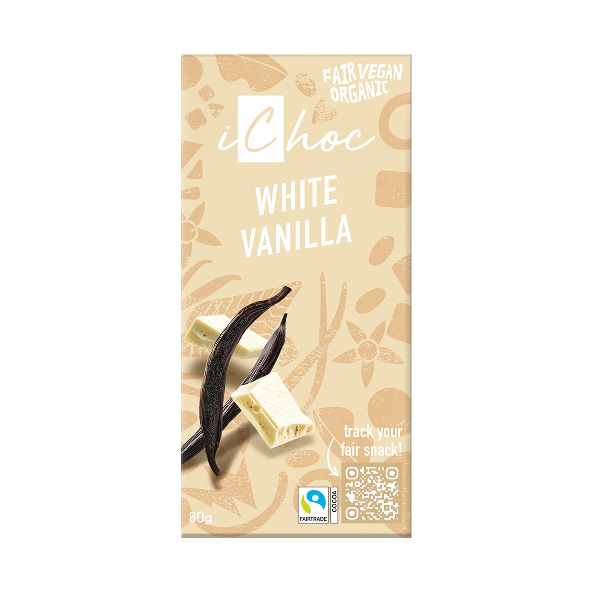 665182 Čokoláda bílá s vanilkou iChoc vegan 80 g BIO   VIVANI-1