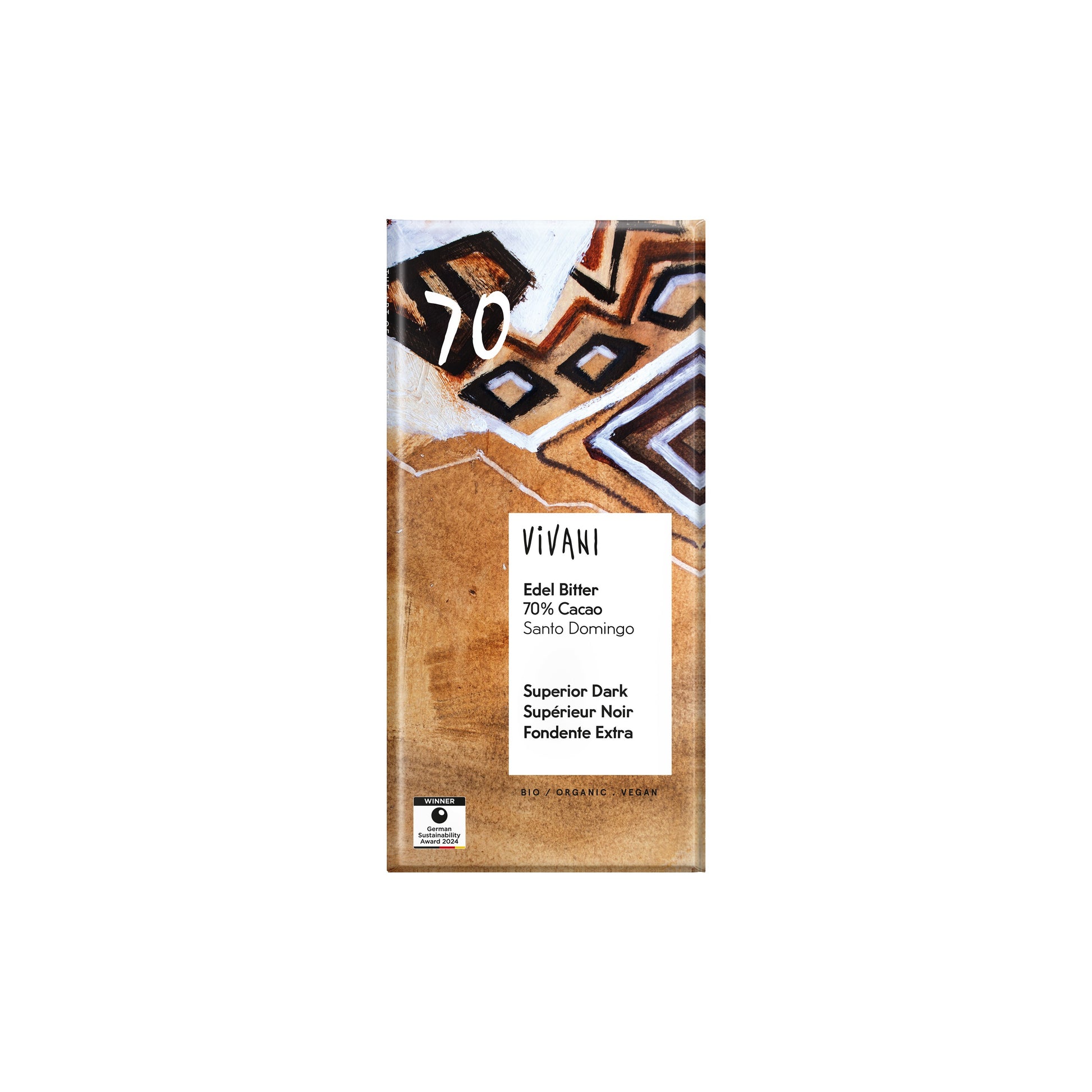 665207 Čokoláda hořká Santo Domingo 70 % 100 g BIO   VIVANI-1
