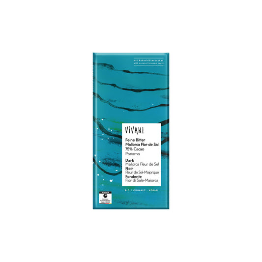 665215 Čokoláda hořká se solí Fleur de Sel 80 g BIO   VIVANI-1