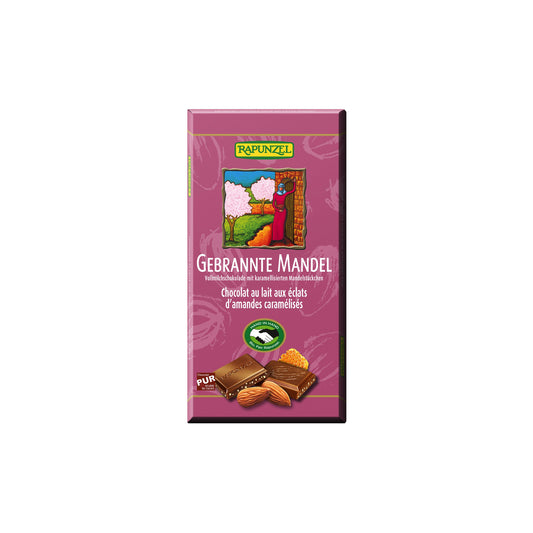 665243 Čokoláda mléčná s praženými mandlemi 100 g BIO   RAPUNZEL-1