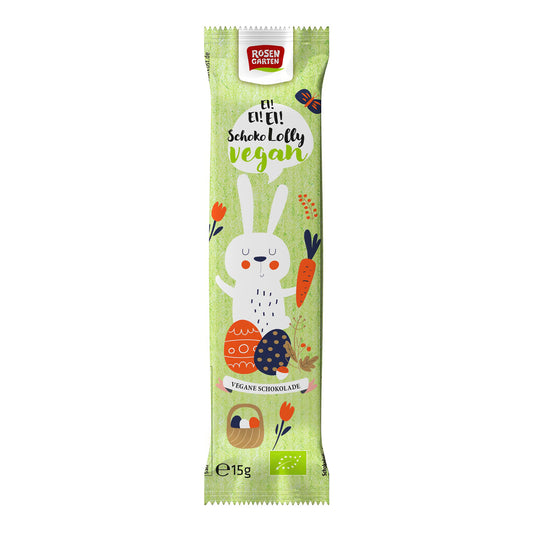 665246 Lízátko vegan čokoláda zajíček 15 g BIO   ROSENGARTEN-1