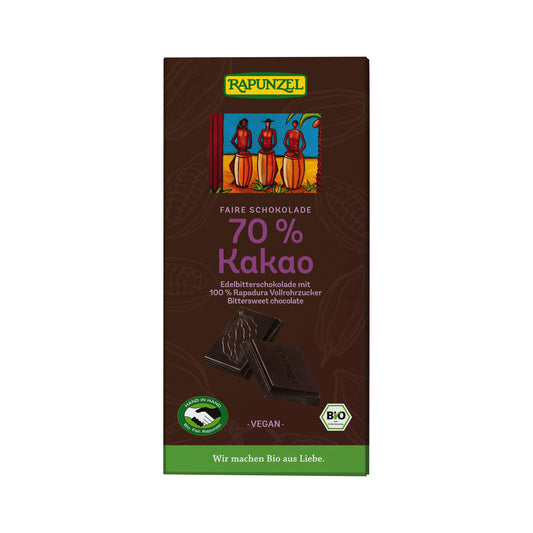665271 Čokoláda hořká 70 % 80 g BIO   RAPUNZEL-1
