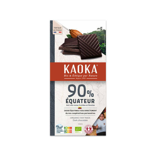 665292 Čokoláda hořká Ekvádor 90 % 100 g BIO   KAOKA-1