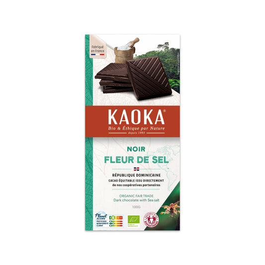 665293 Čokoláda hořká Fleur de sel 100 g BIO   KAOKA-1
