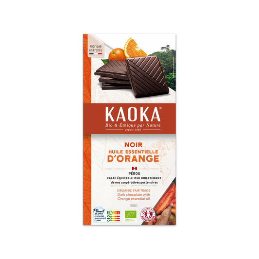 665303 Čokoláda hořká pomerančová 100 g BIO   KAOKA-1