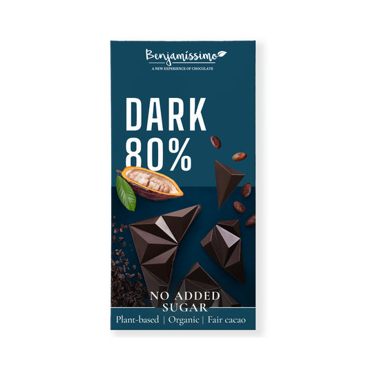 665344 Čokoláda tmavá 80 % bez přidaného cukru 60 g BIO   BENJAMÍSSIMO-1