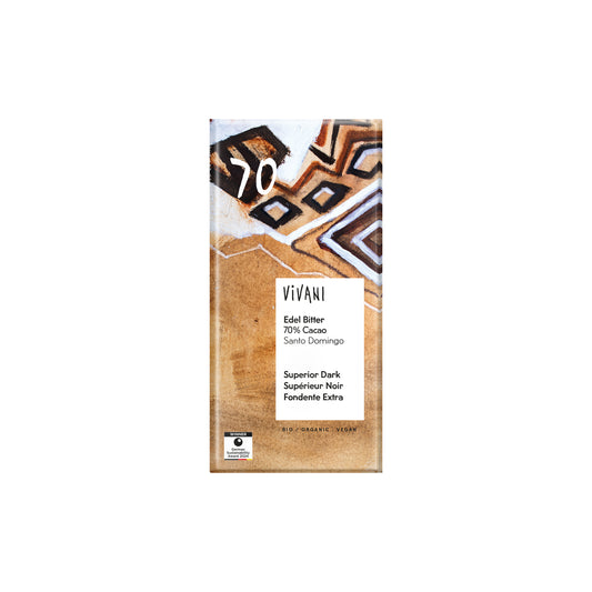 665371 Čokoláda hořká Santo Domingo 70 % 80 g BIO   VIVANI-1