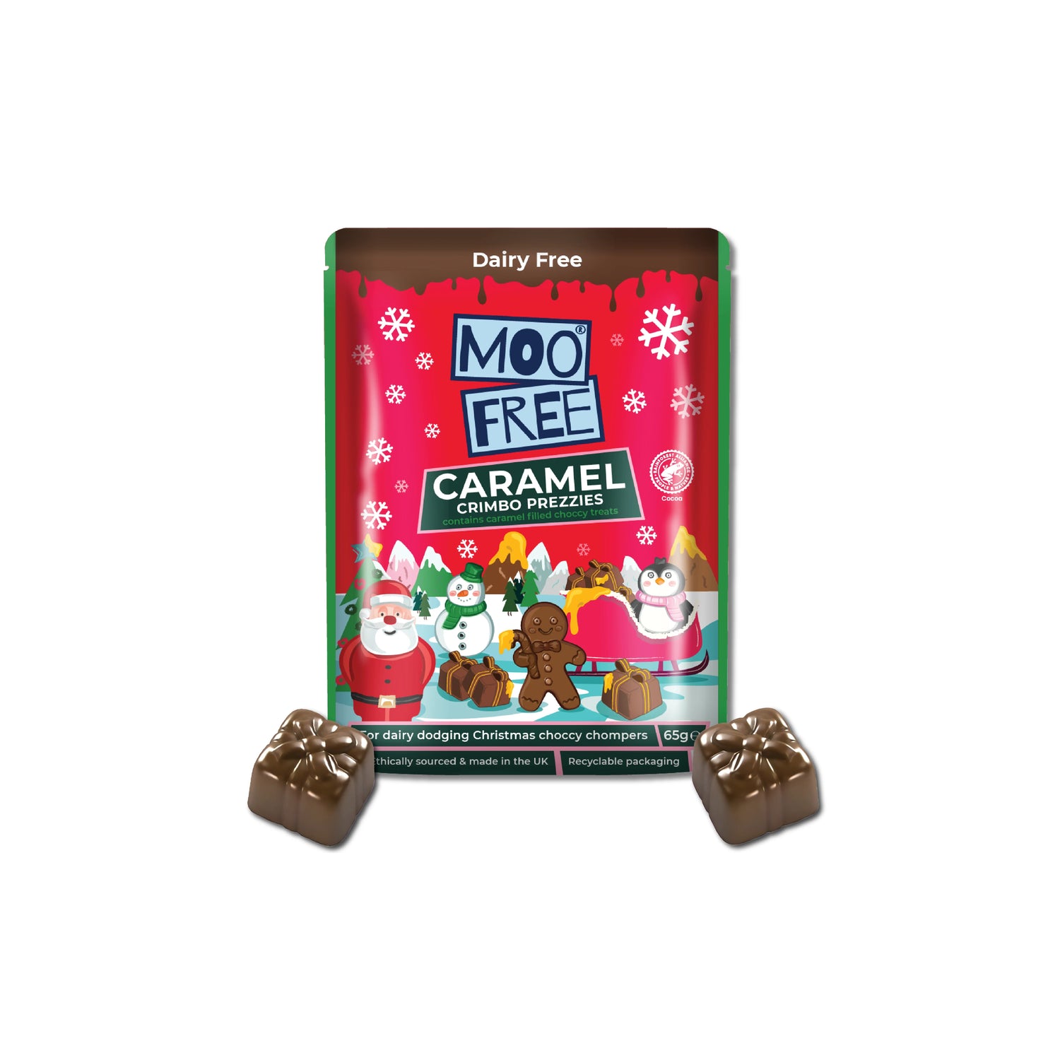 665386 Bonbóny kakaové plněné karamelem 65 g   MOO FREE-1