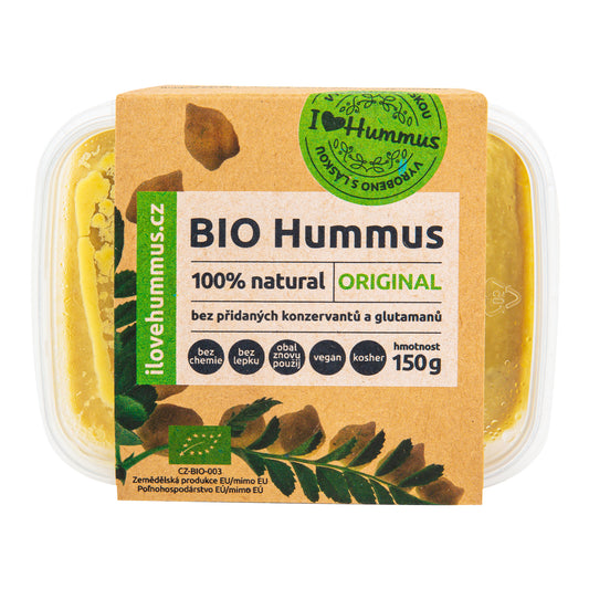 710011 Hummus - cizrnová pomazánka original 150 g BIO   I LOVE HUMMUS-1