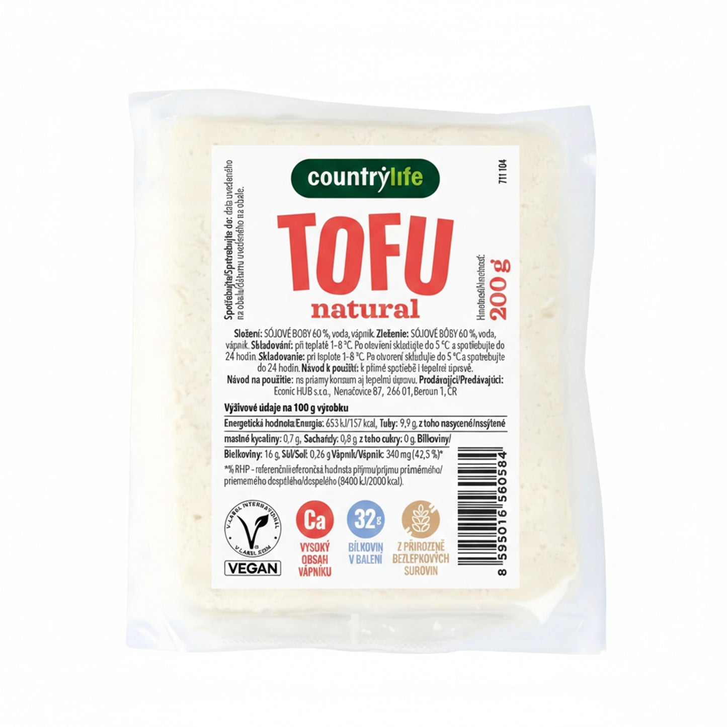711104 Tofu natural 200 g   COUNTRY LIFE-1
