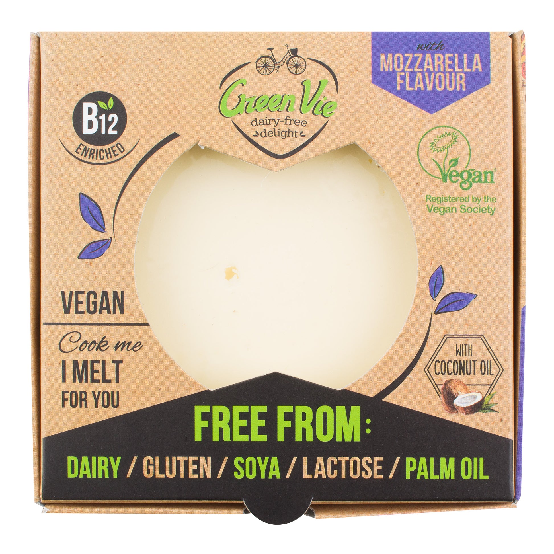 712106 Veganská alternativa sýru mozarella blok 250 g   GREENVIE-1