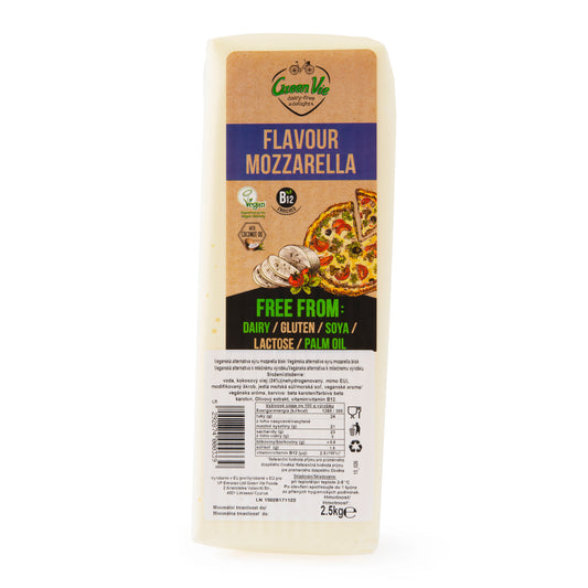 712125 Veganská alternativa sýru mozzarella blok 2,5 kg   GREENVIE-1