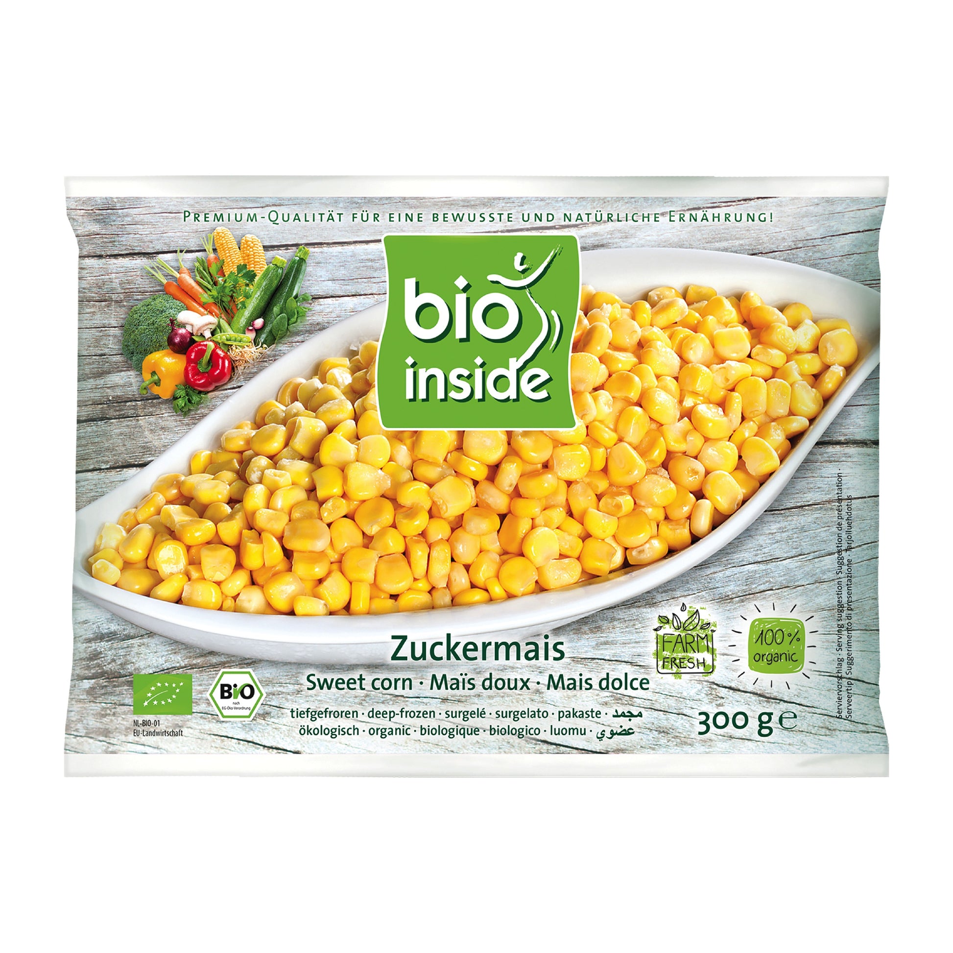 712208 Kukuřice sladká mražená 300 g BIO   BIO INSIDE-1