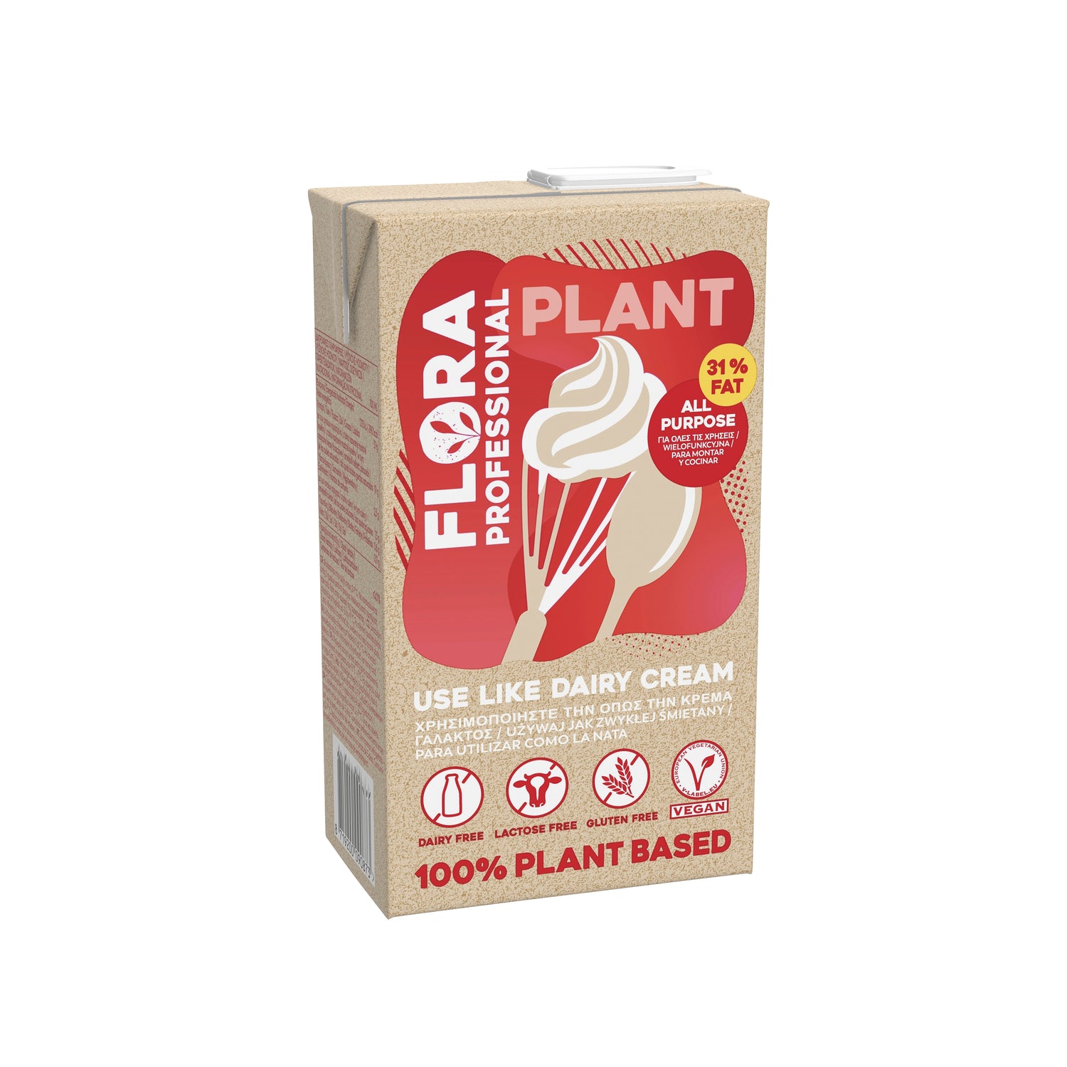 712233 Krém rostlinný ke šlehání 31 % 1l   FLORA-1