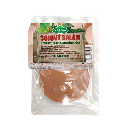 712247 Plátky sójové s příchutí šunka s pepřem 100 g   KALMA-1