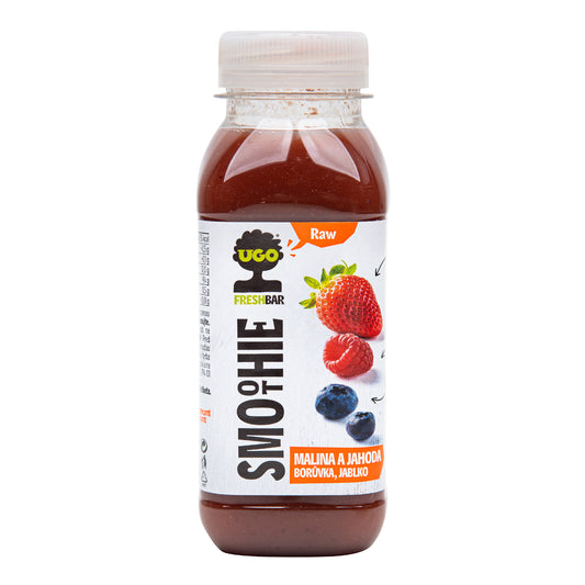 719009 Smoothie malina a jahoda, borůvka, jablko 250 ml   UGO-2