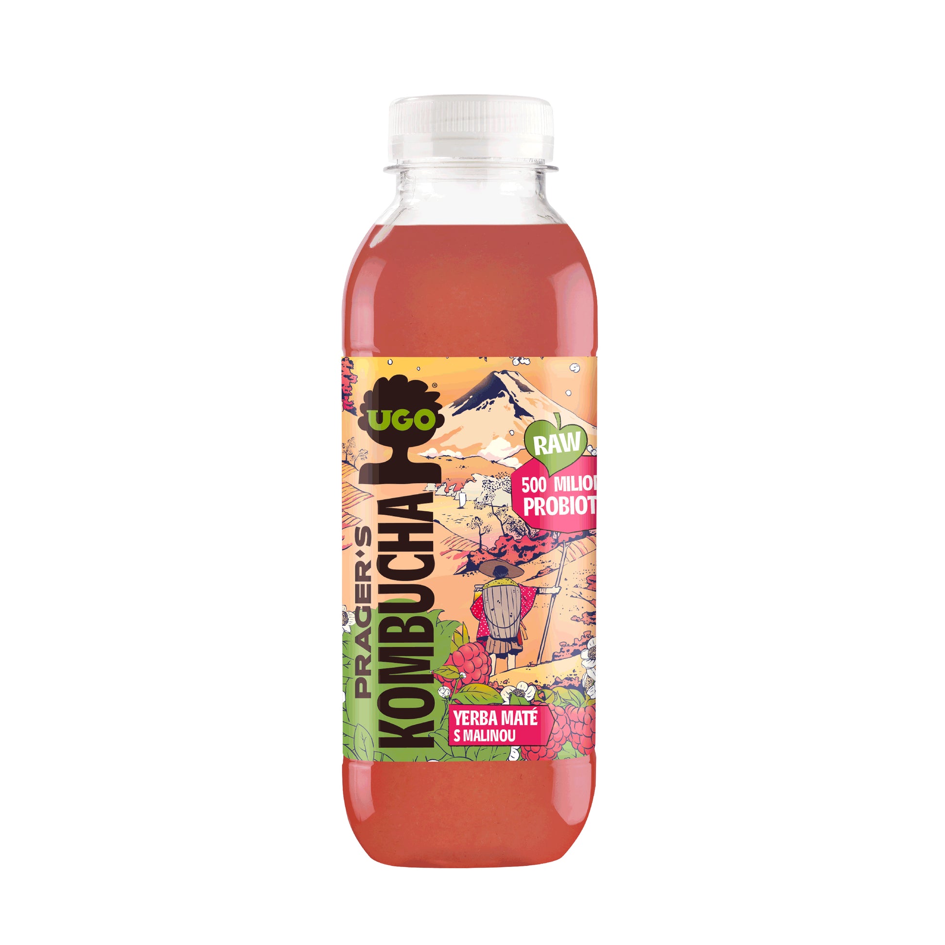 719043 Kombucha Yerba maté s malinou 500 ml   UGO-1