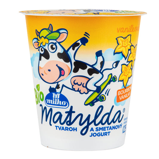 720117 Tvaroh a smetanový jogurt Matylda vanilka 125 g BIO   POLABSKÉ MLÉKÁRNY-1