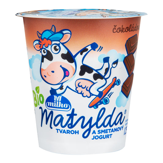 720119 Tvaroh a smetanový jogurt Matylda čokoláda 125 g BIO   POLABSKÉ MLÉKÁRNY-1