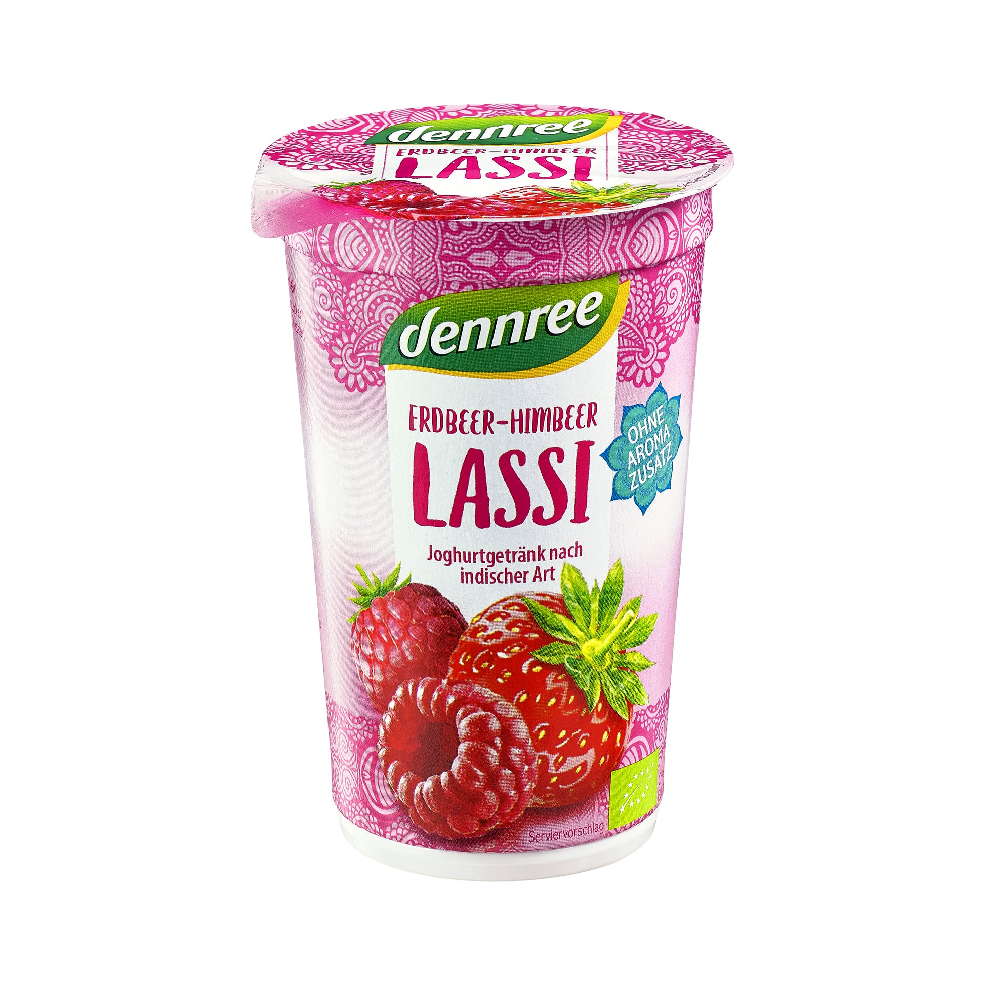 720232 Nápoj jogurtový lassi s jahodovo-malinovým pyré 250 ml BIO   DENNREE-1
