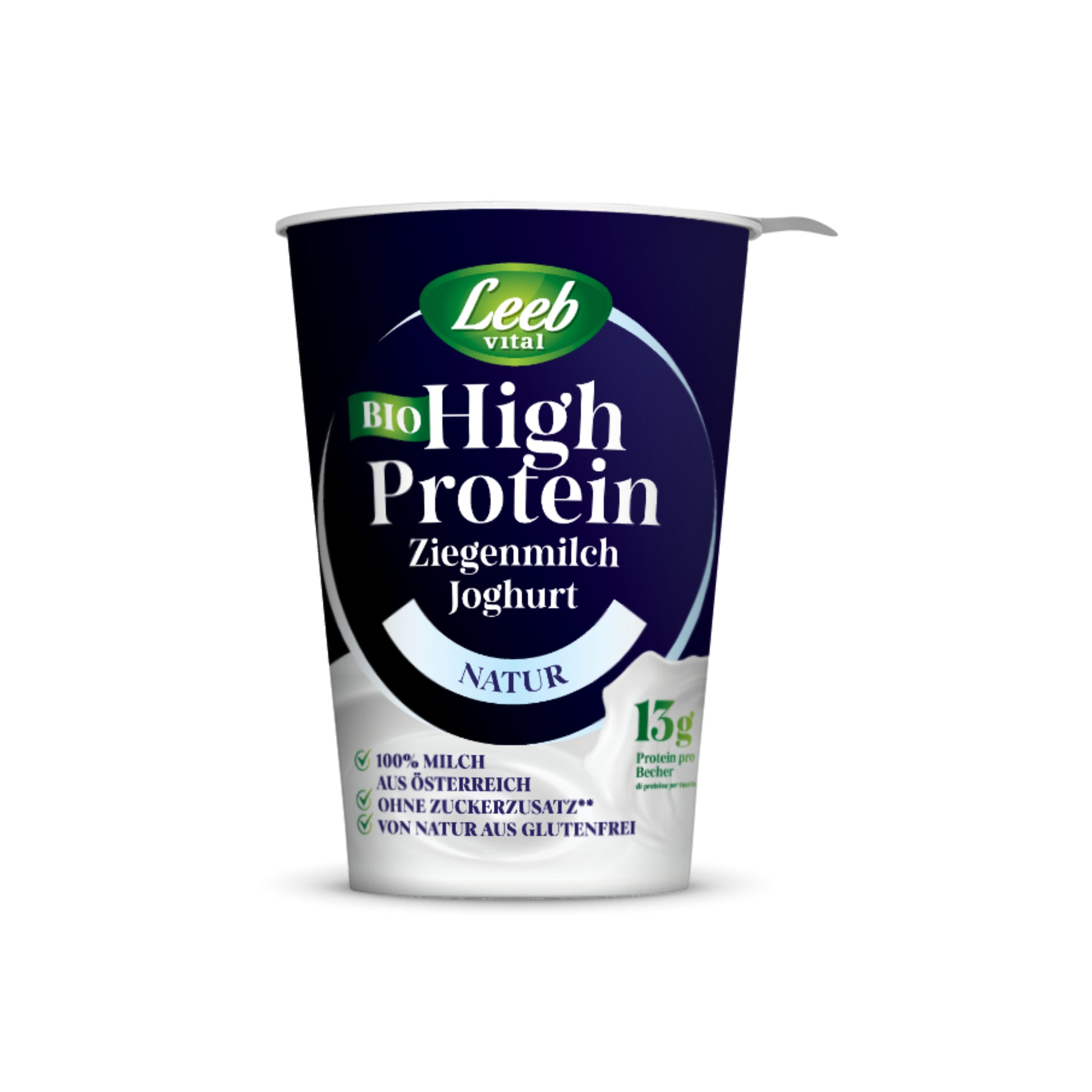 720260 Jogurt kozí bílý proteinový 180 g BIO   LEEB-1