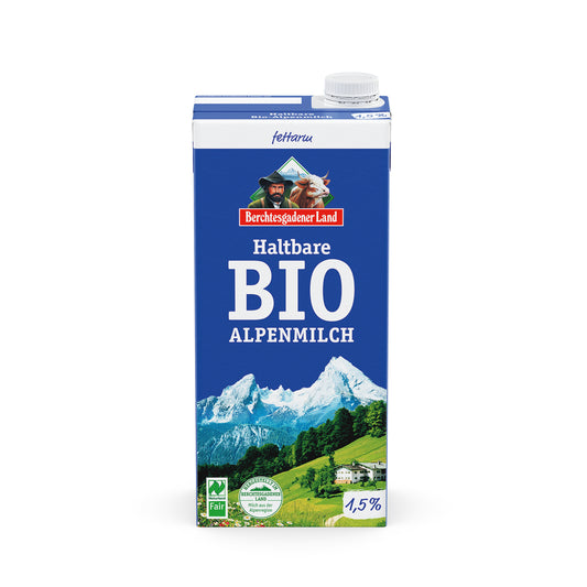 721149 Mléko trvanlivé alpské polotučné 1 l BIO   BGL-1