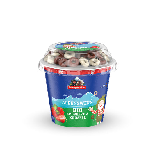 721156 Jogurt jahodový s čokoládovými kroužky 137 g BIO   BGL-1