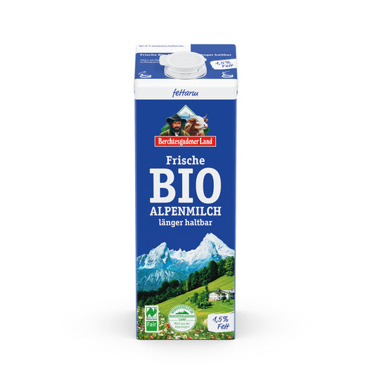721162 Mléko čerstvé alpské polotučné 1 l BIO   BGL-1