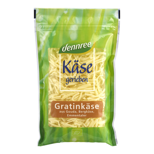 721188 Mix strouhaných sýrů k zapékání 45 % tuku 150 g BIO   DENNREE