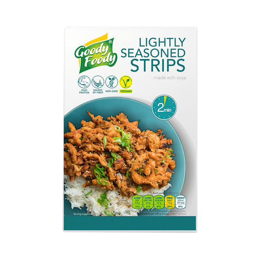 742064 Veganské sójové nudličky ochucené 200 g   GOODY FOODY-1